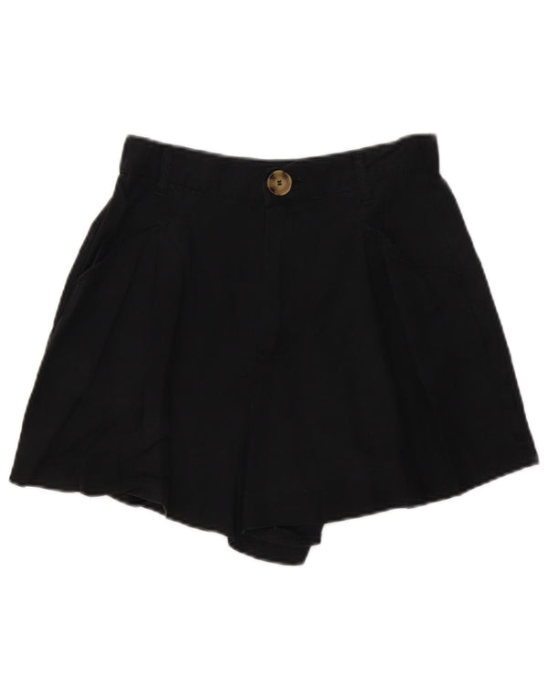 Zara Mujer Pantalones Calientes De Cintura Alta XS W24 Negro