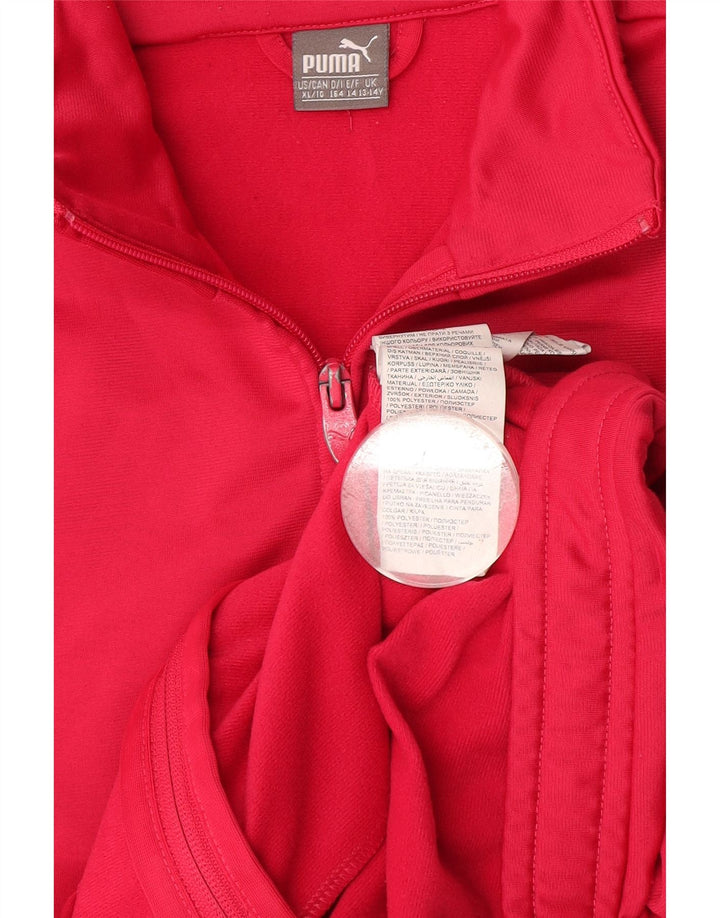 Puma Chaqueta de chándal para niña 13-14 años Rosa Colorblock Poliéster