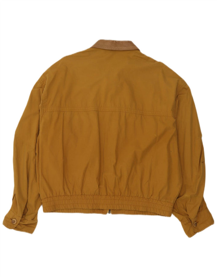 Ciao Mens Bomber Jacket IT 50 Grande Amarillo Algodón Clásico