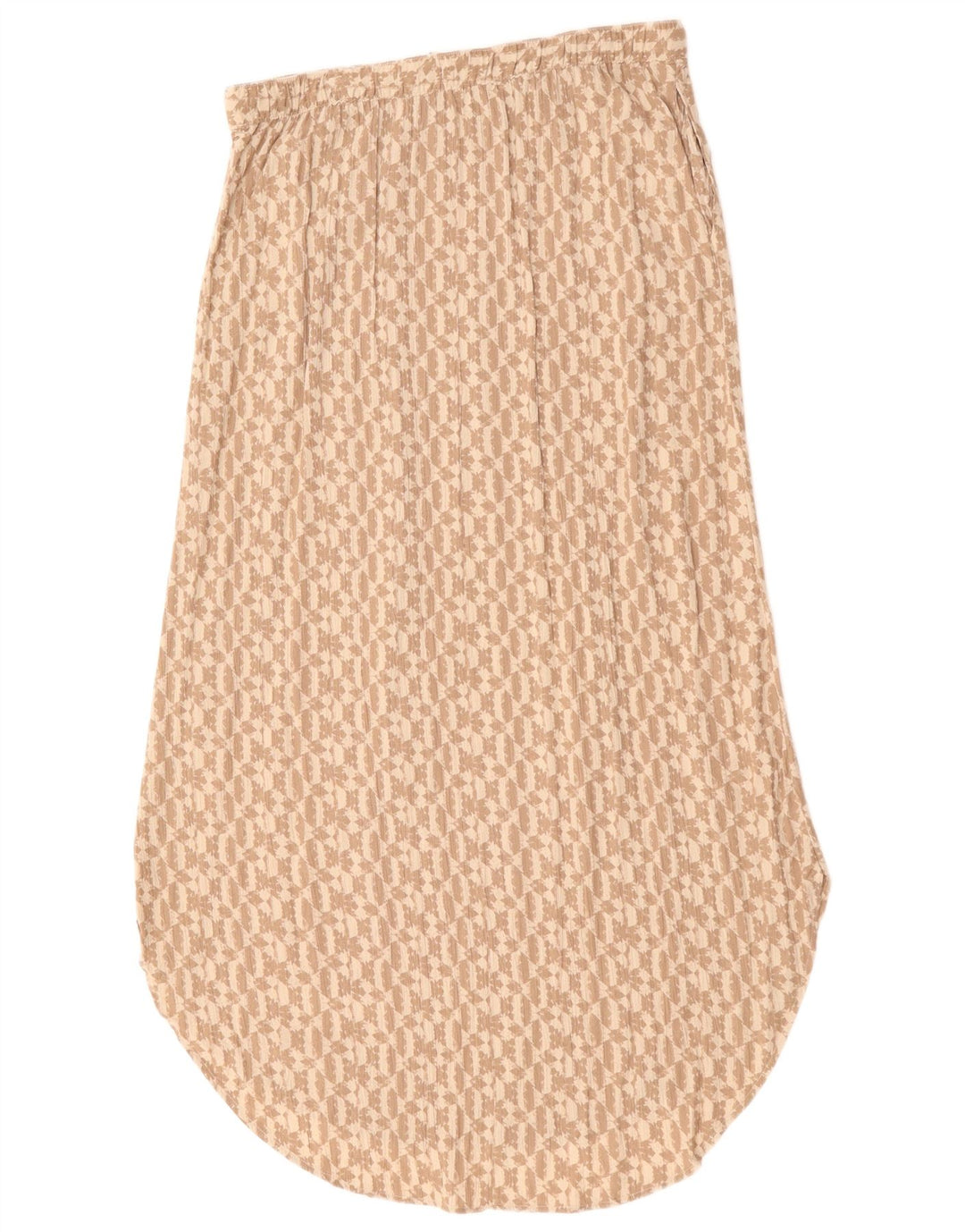 Eddie Bauer Maxifalda para mujer UK 14 Medium W30 Rayón geométrico beige