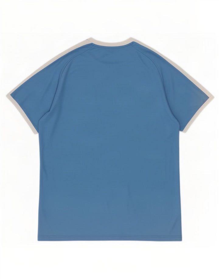 Puma Camiseta para hombre Top Large Azul Colorblock Poliéster