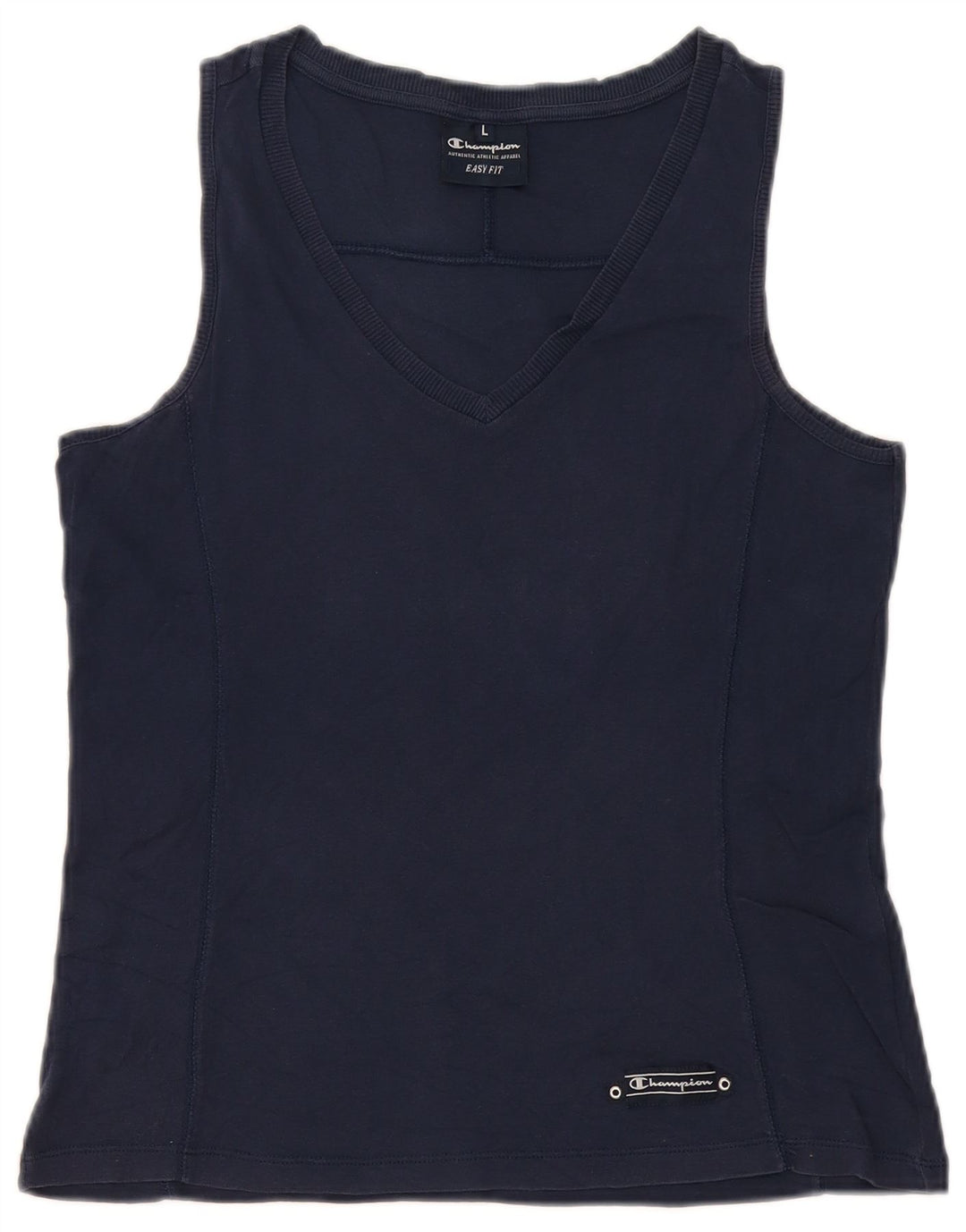Champion Camiseta Sin Mangas Para Mujer UK 40 Grande Azul Marino