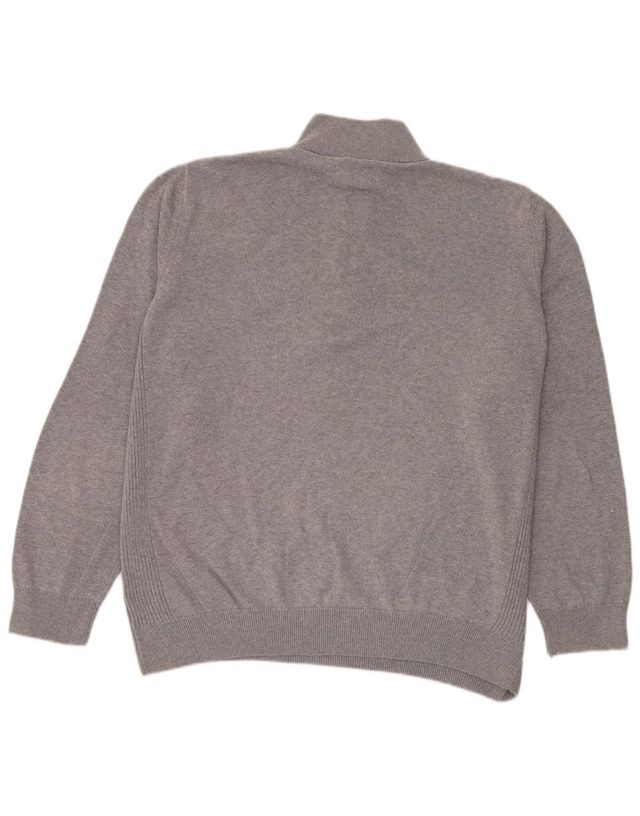 Barbour Jersey De Cuello Con Cremallera Para Hombre XL Algodón Gris
