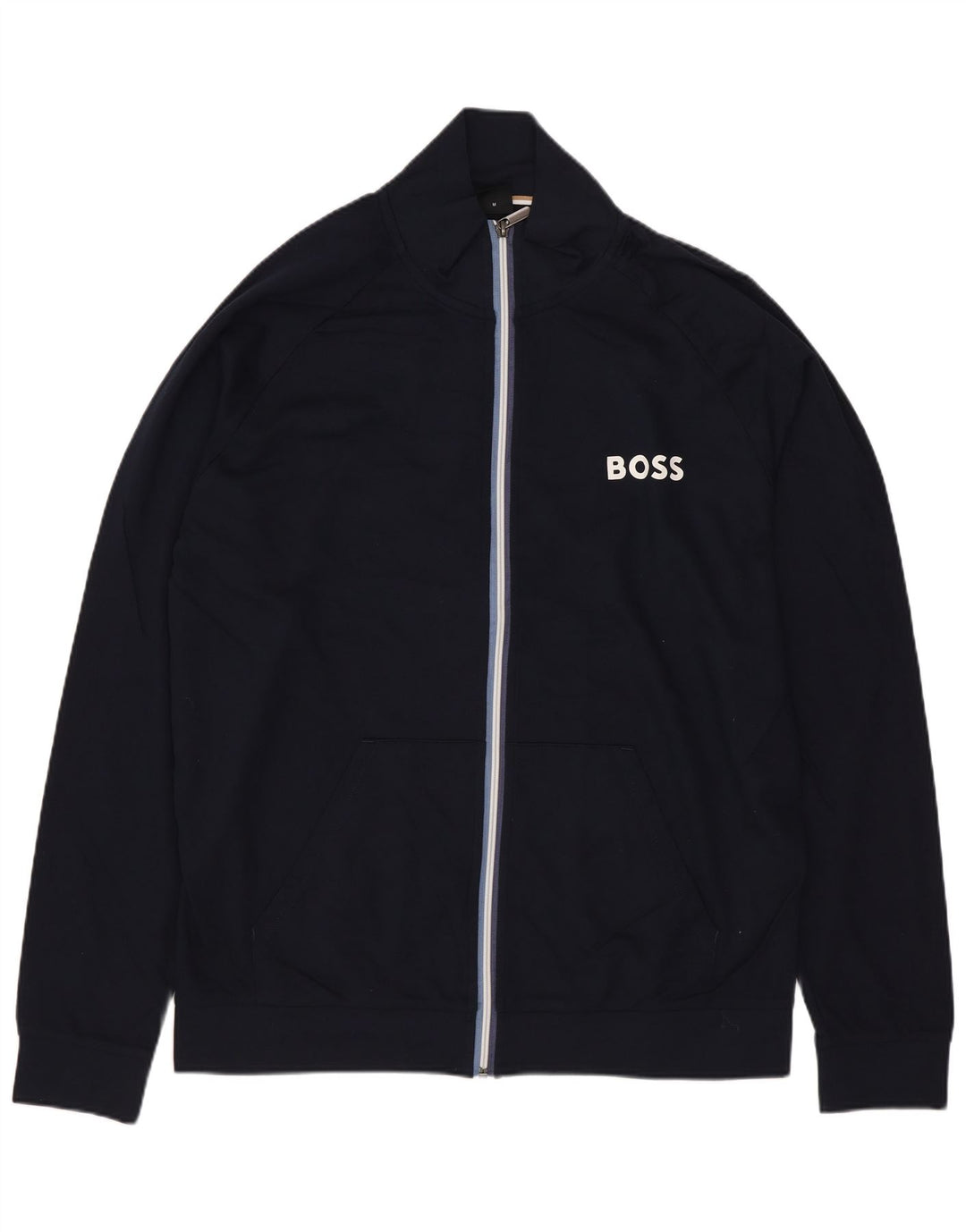 Hugo Boss Hombre Chaqueta superior de chándal con gráfico Algodón azul marino mediano