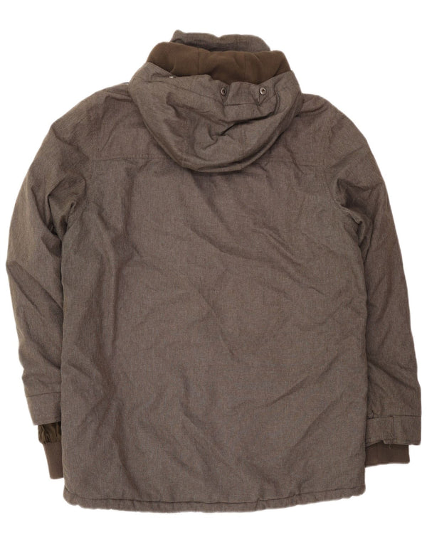 Parka con capucha para hombre Mountain Warehouse UK 40 Large Caqui Poliéster