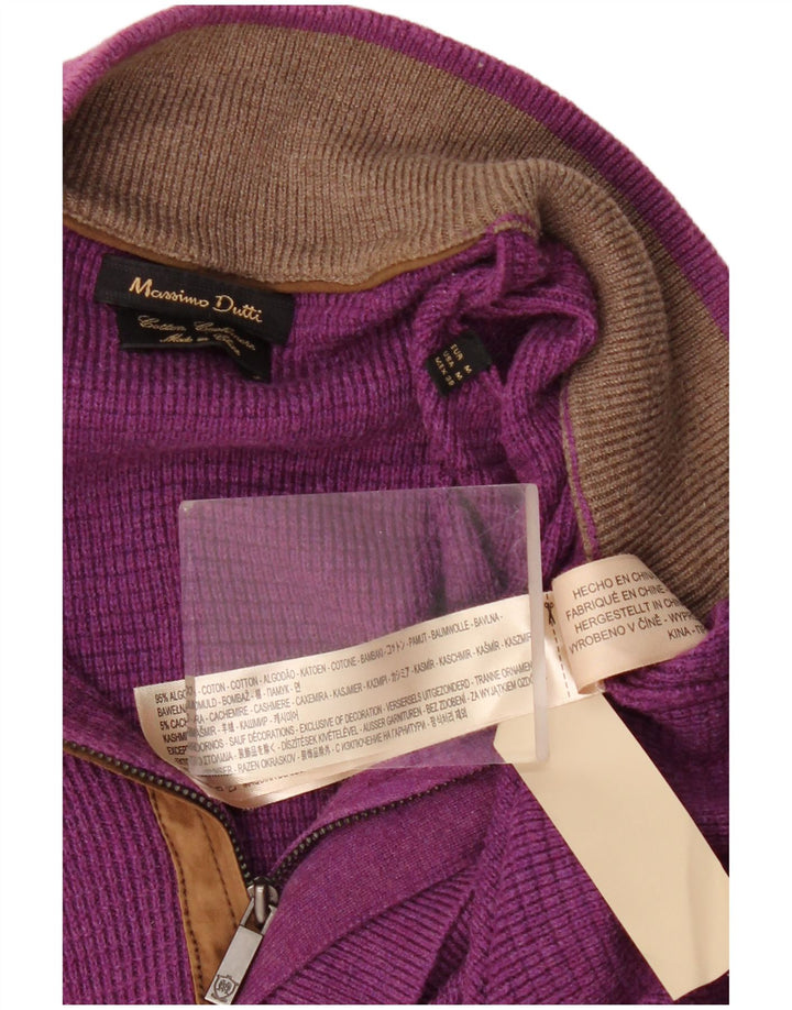 Massimo Dutti Hombre Jersey Con Cremallera En El Cuello Algodón Morado Medio