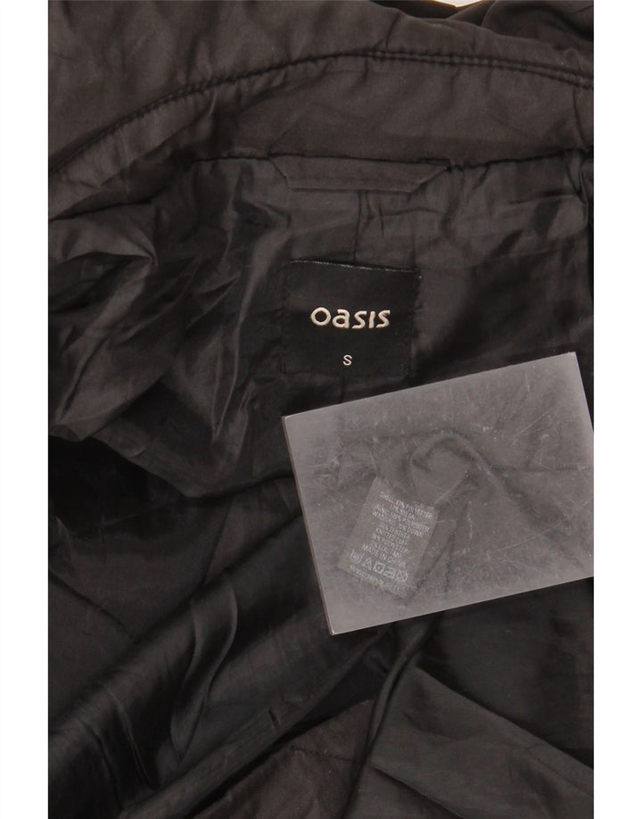 OASIS Abrigo acolchado extragrande para mujer UK 10 Small Poliéster negro