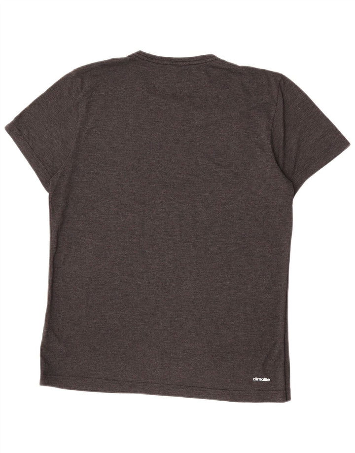 Adidas Mens Climalite Camiseta Top Grande Gris Poliéster