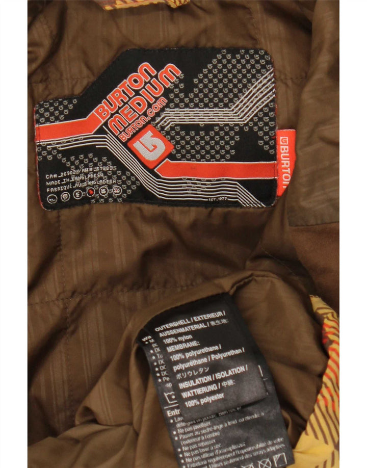 Burton Chaqueta de esquí con capucha para hombre UK 38 Medium Red Check Poliéster