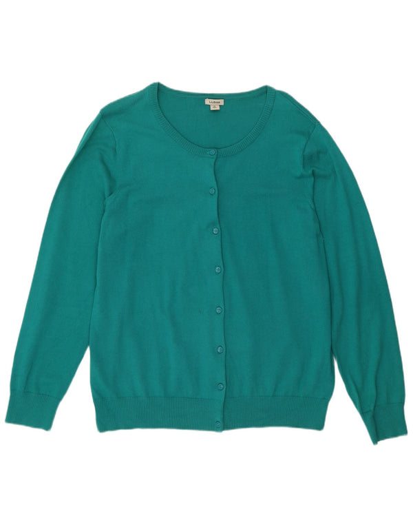 L.L.BEAN Suéter tipo cárdigan para mujer UK 40 XL Algodón turquesa