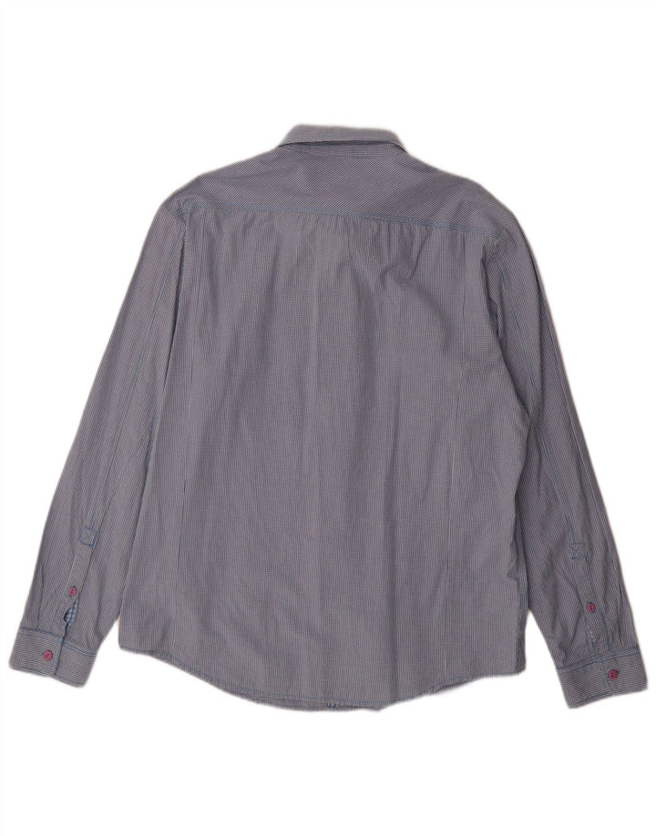 Lee Camisa para hombre 2XL Algodón a cuadros azul