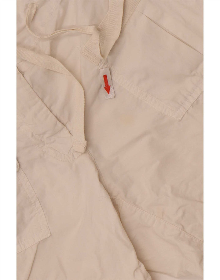 Pantalones cortos tipo cargo para mujer Think Pink W30 Algodón blanco mediano