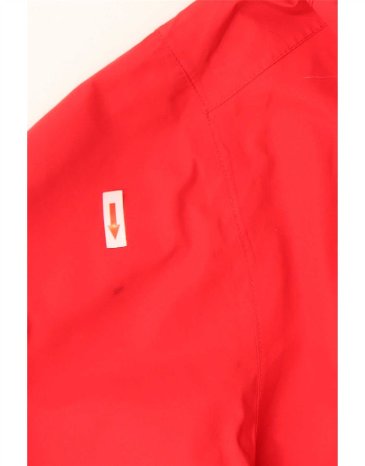 Bailo Chaqueta impermeable extragrande con capucha para mujer, talla 40, talla mediana, color rojo poliamida