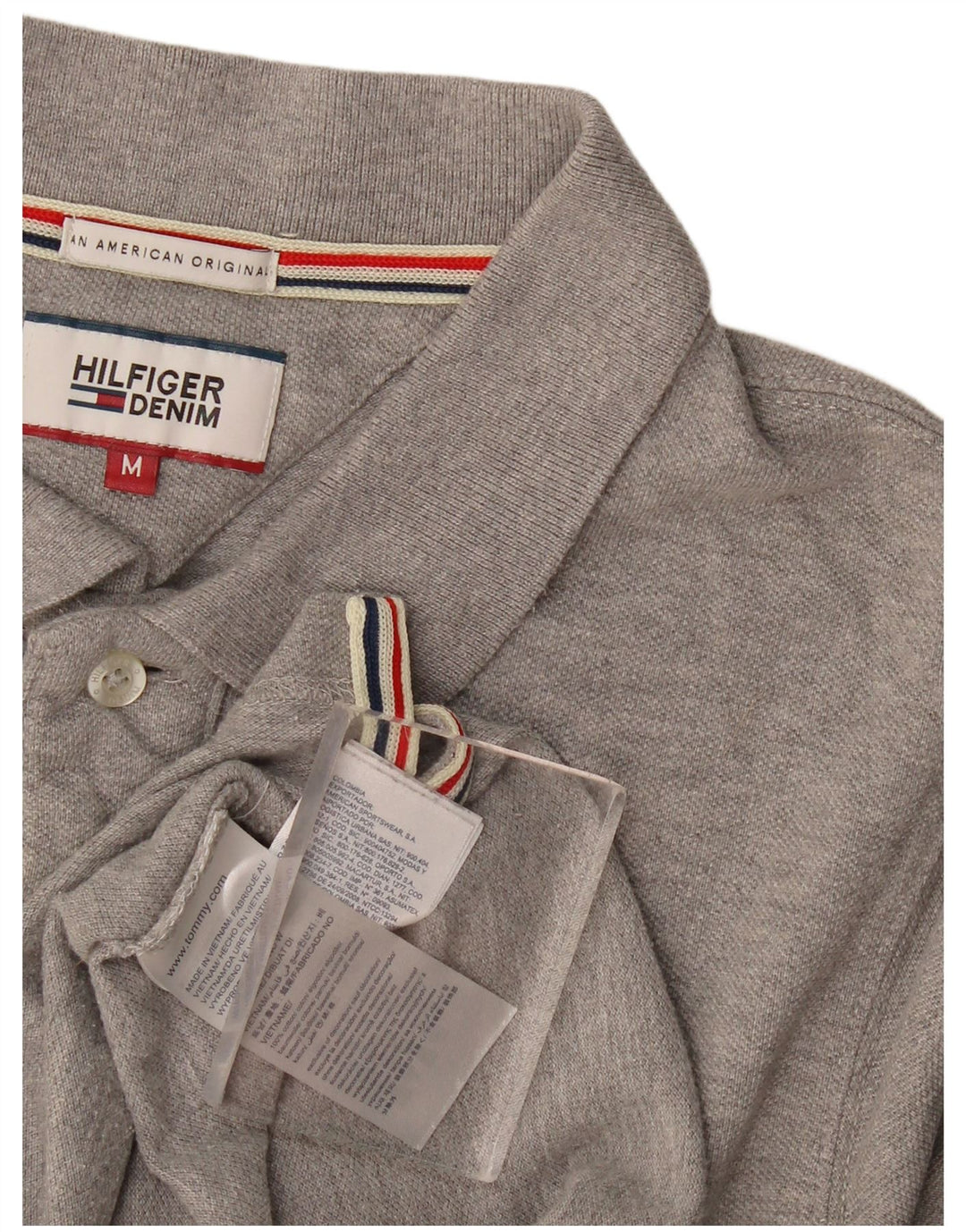 Polo Tommy Hilfiger Hombre Algodón Gris Medio