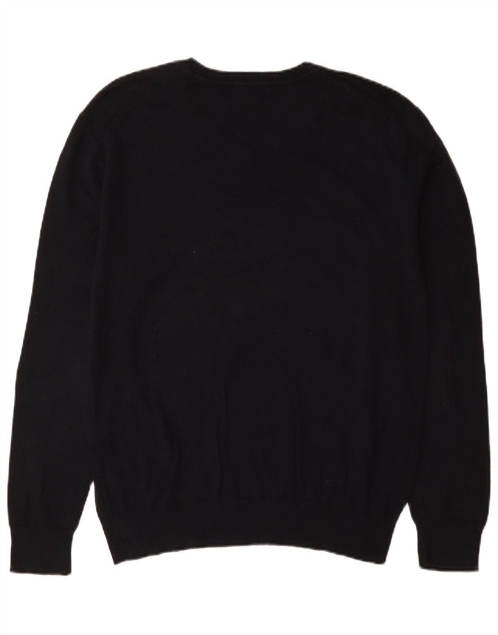 Gap Jersey con Cuello en V para Hombre Algodón Azul Marino Medio