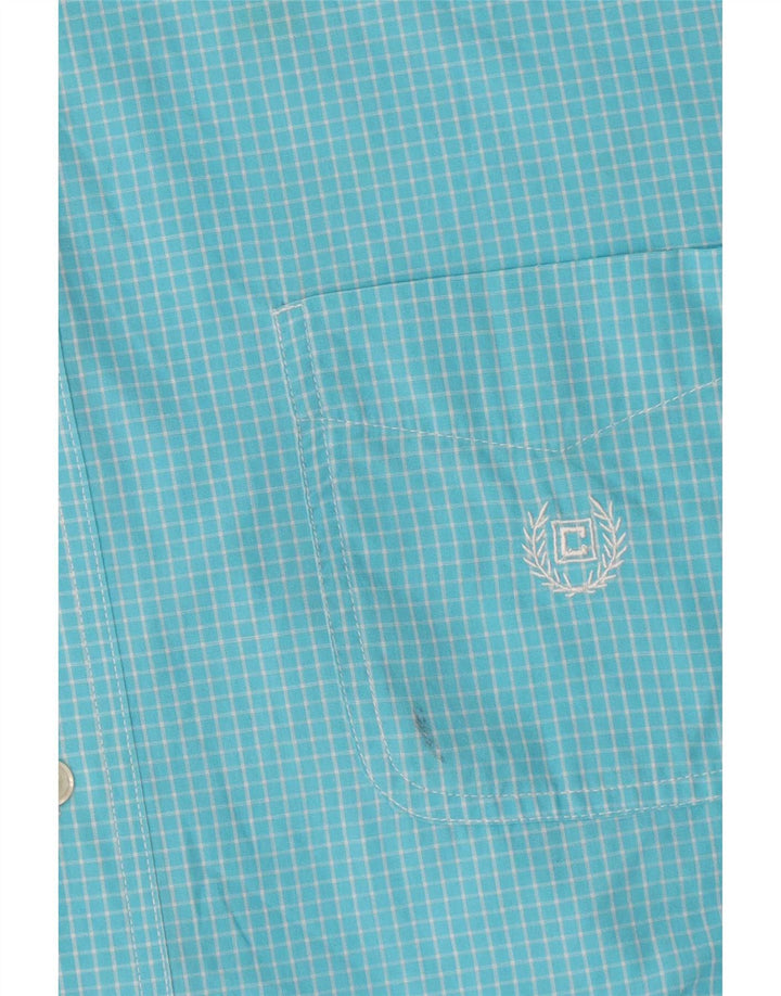 Chaps Camisa de fácil cuidado para hombre XL Algodón a cuadros azules