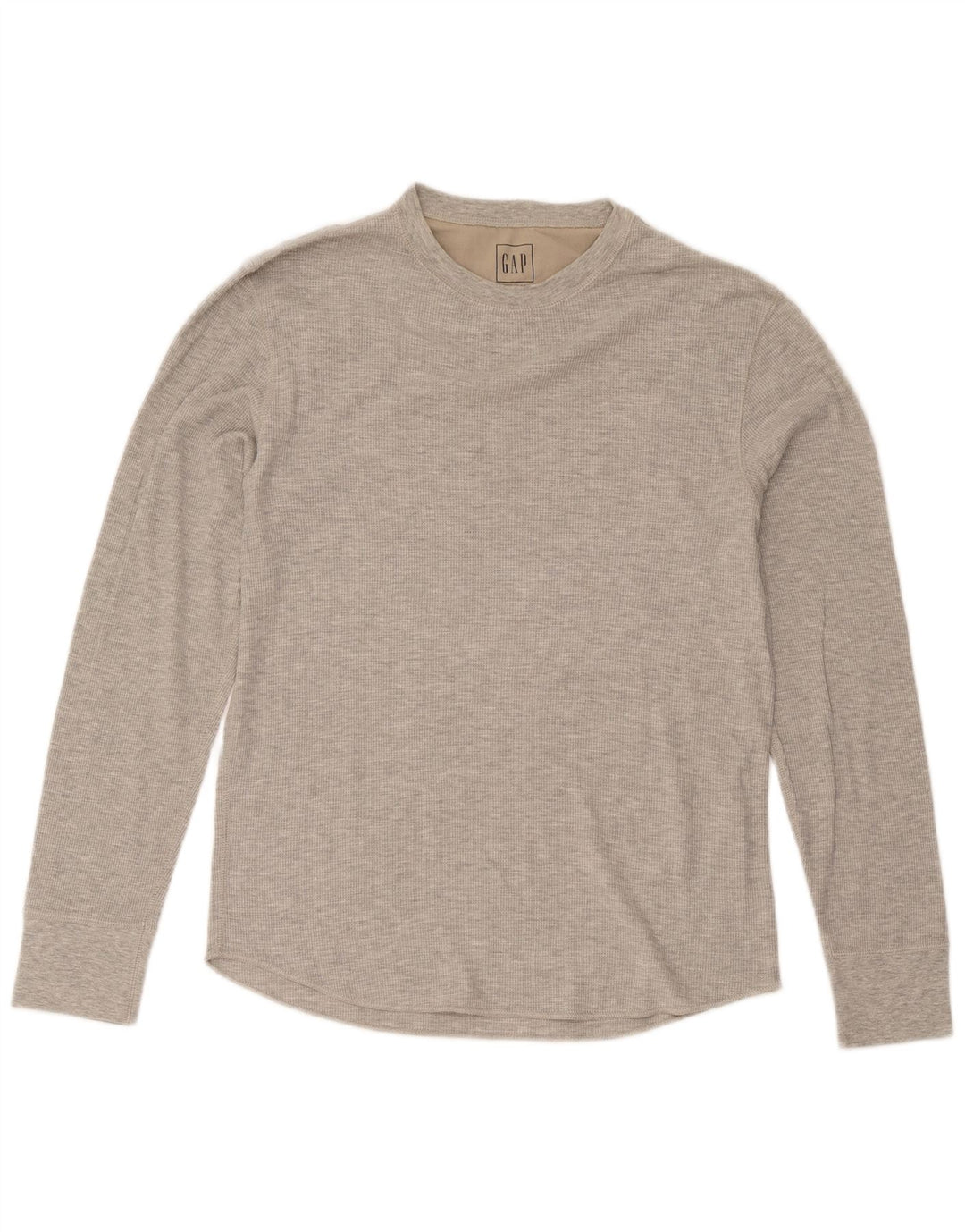 Camiseta Gap Hombre Manga Larga Algodón Gris Medio