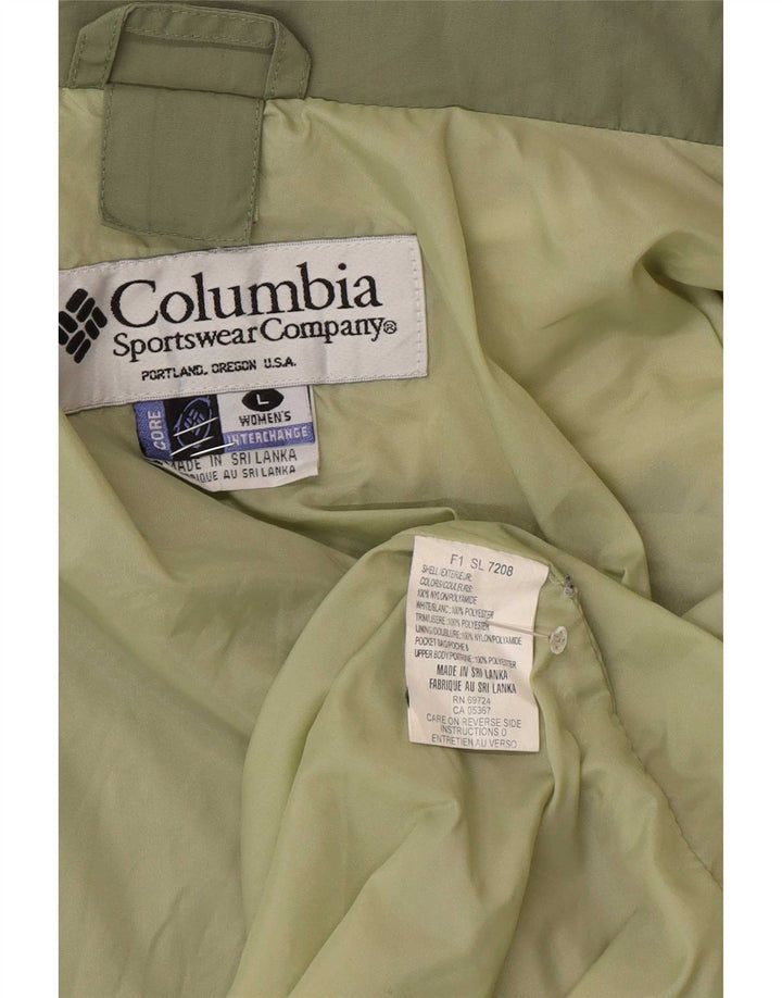 Columbia Chaqueta impermeable intercambiable para mujer, talla 40, color verde grande