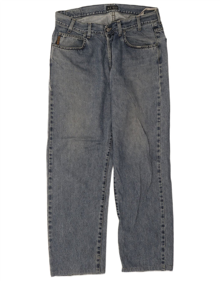 Vaqueros Armani Hombre Rectos W36 L29 Algodón Azul