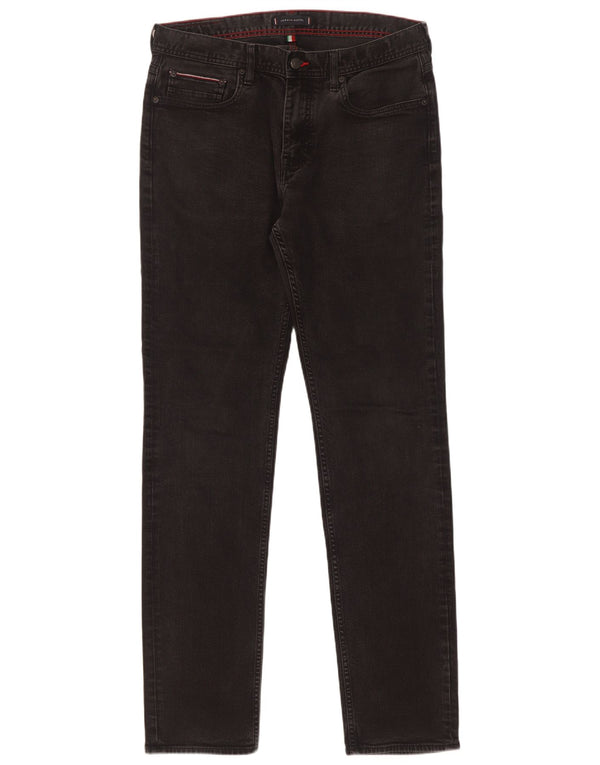 Tommy Hilfiger Vaqueros rectos elásticos Denton para hombre W34 L36 Algodón negro