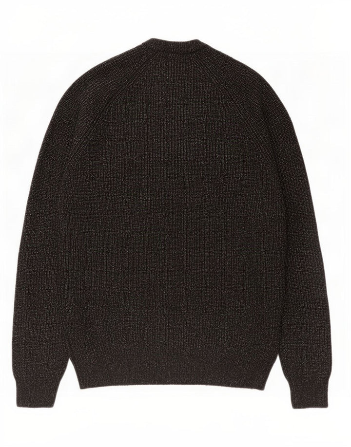 Marks & Spencer Jersey De Cuello Redondo Para Hombre Suéter Mediano Negro Moteado