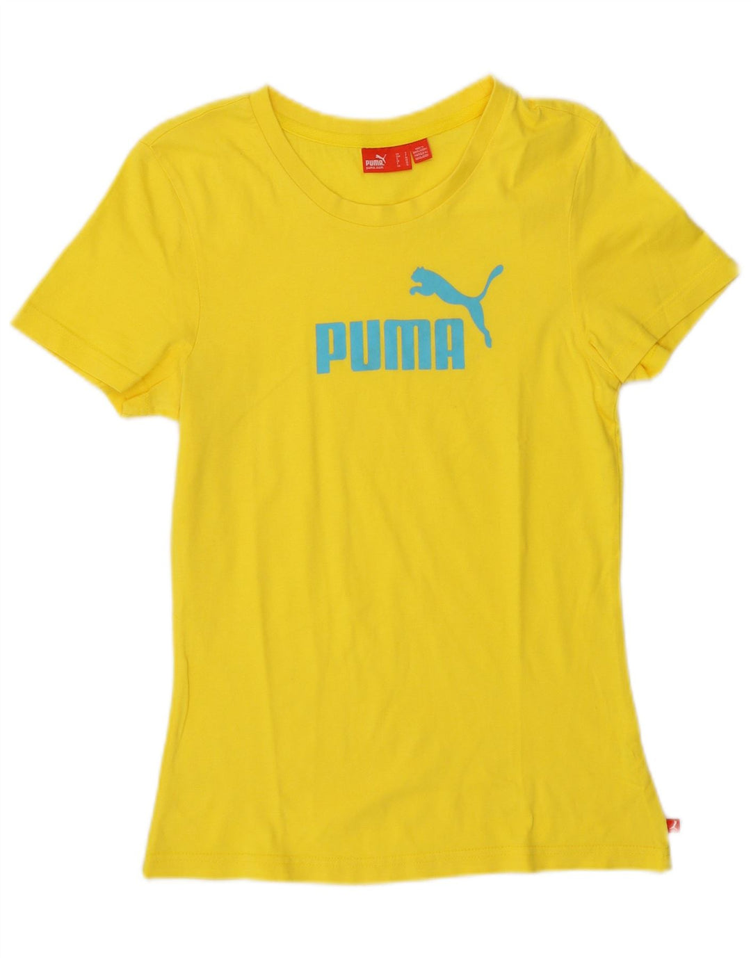 Puma Mujer Camiseta Gráfica Top UK 10 Small Amarillo