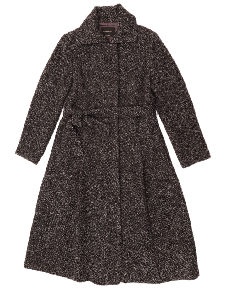 Abrigo Mujer Massimo Dutti EU 40 Viscosa Moteada Gris Medio
