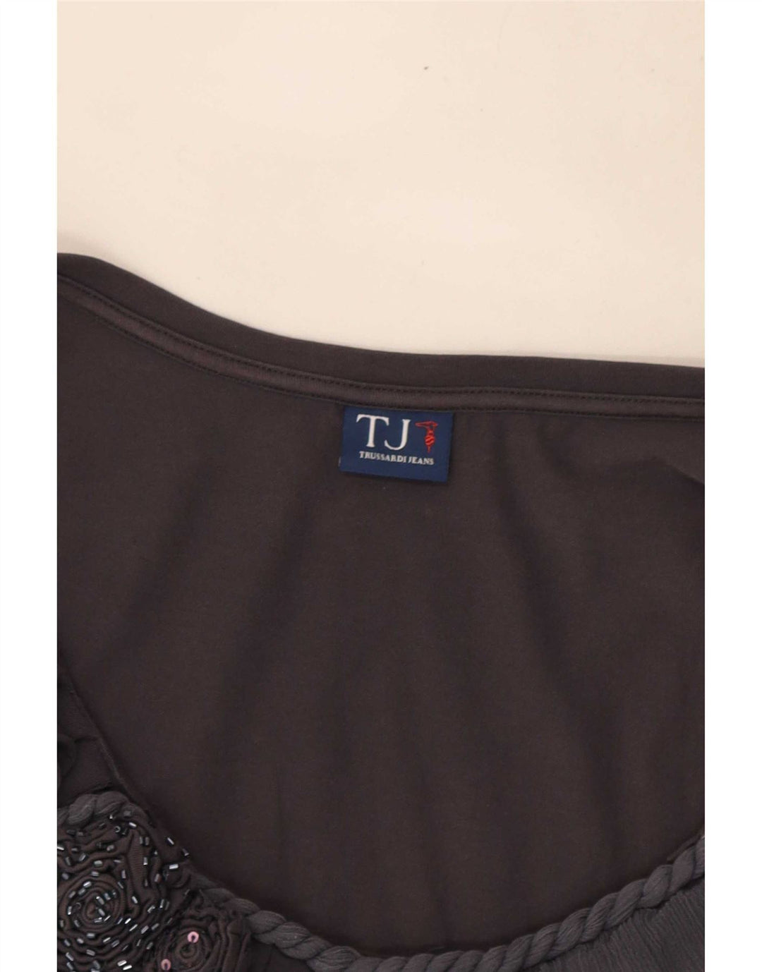 Trussardi Blusa sin mangas para mujer UK 40 Small Gris
