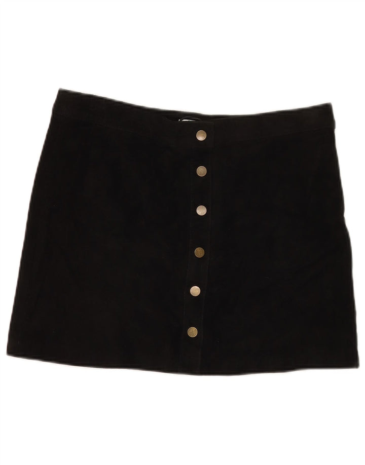 Pimkie Minifalda de ante para mujer IT 44 Medium W30 Black Leather