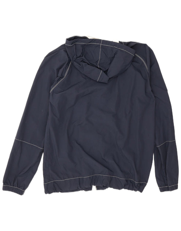 Jack Wills Chaqueta impermeable con capucha para hombre UK 40 Large Nylon azul marino