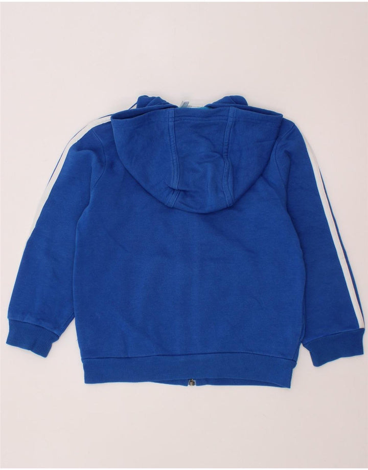 ADIDAS Sudadera con capucha y cremallera gráfica para niños 3-4 años Algodón azul