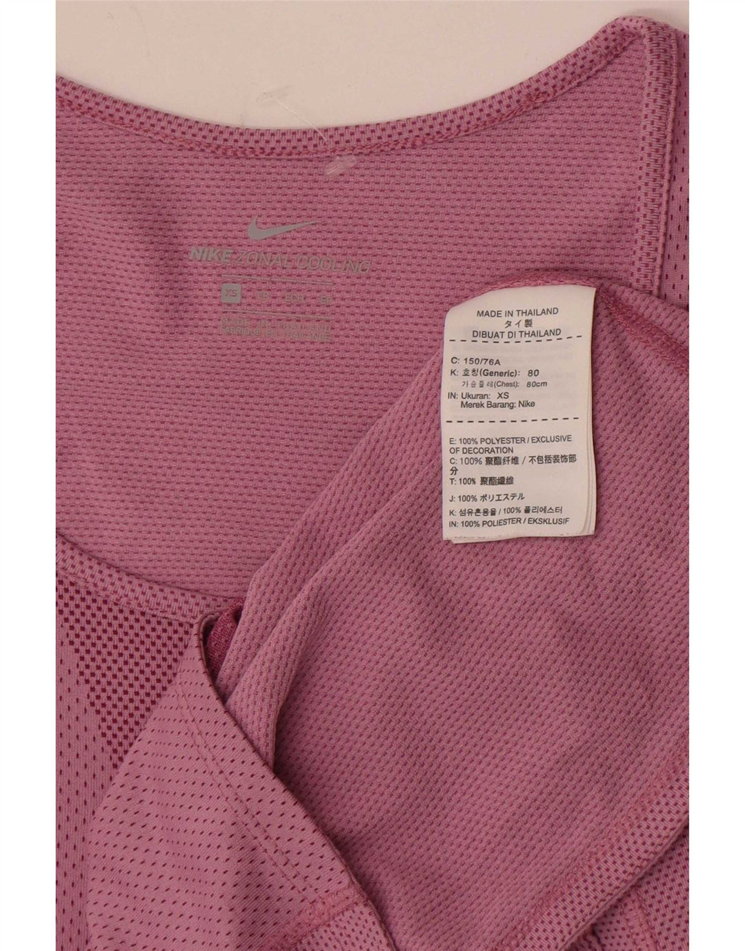 Nike Camiseta de manga larga para mujer UK 6 XS Rosa Poliéster
