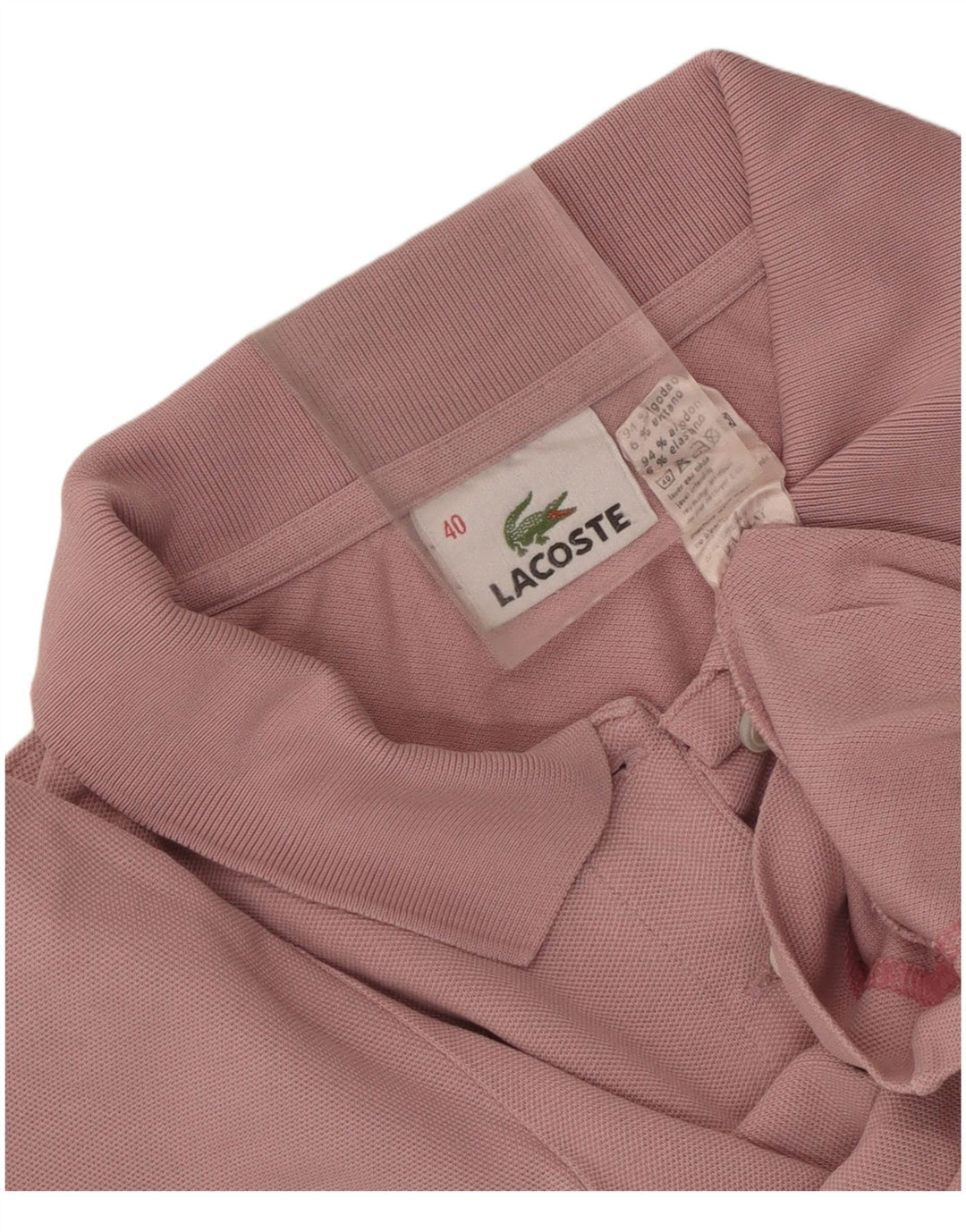Polo corto para mujer Lacoste Talla 40 Algodón rosa medio