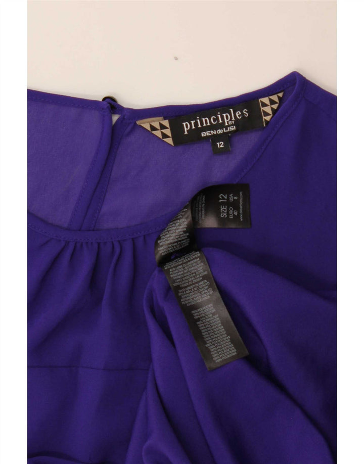 Principios Vestido recto regular sin mangas para mujer UK 42 Medio Púrpura