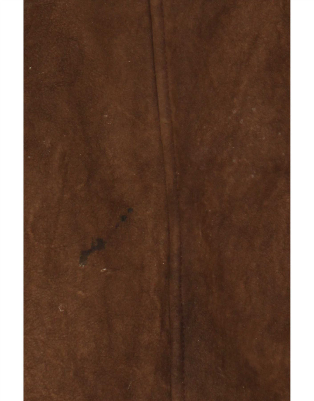 Vintage mujer con capucha shearling abrigo Reino Unido 8 pequeño marrón