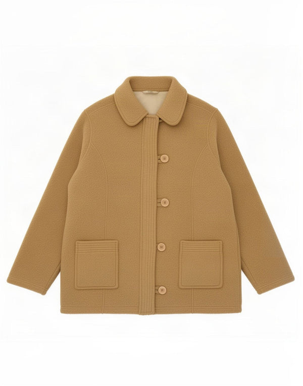 Marks & Spencer Chaqueta polar para mujer UK 20 2XL Beige Poliéster
