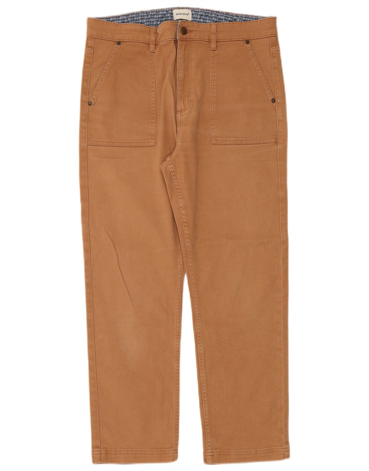 Pantalones rectos para mujer de White Stuff UK 40 Medium W32 L26 Algodón marrón