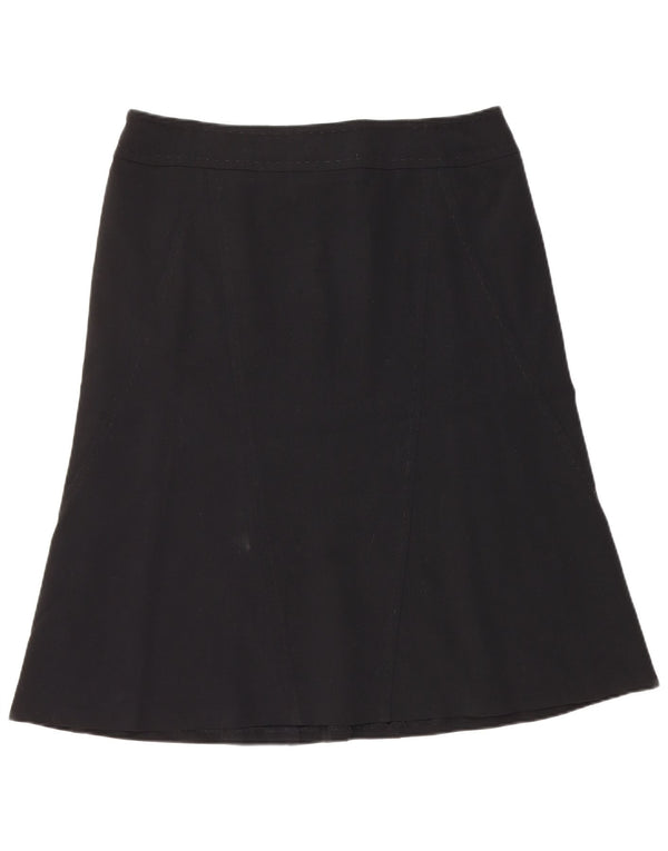 COAST Falda acampanada para mujer UK 40 Grande W34 Poliéster negro