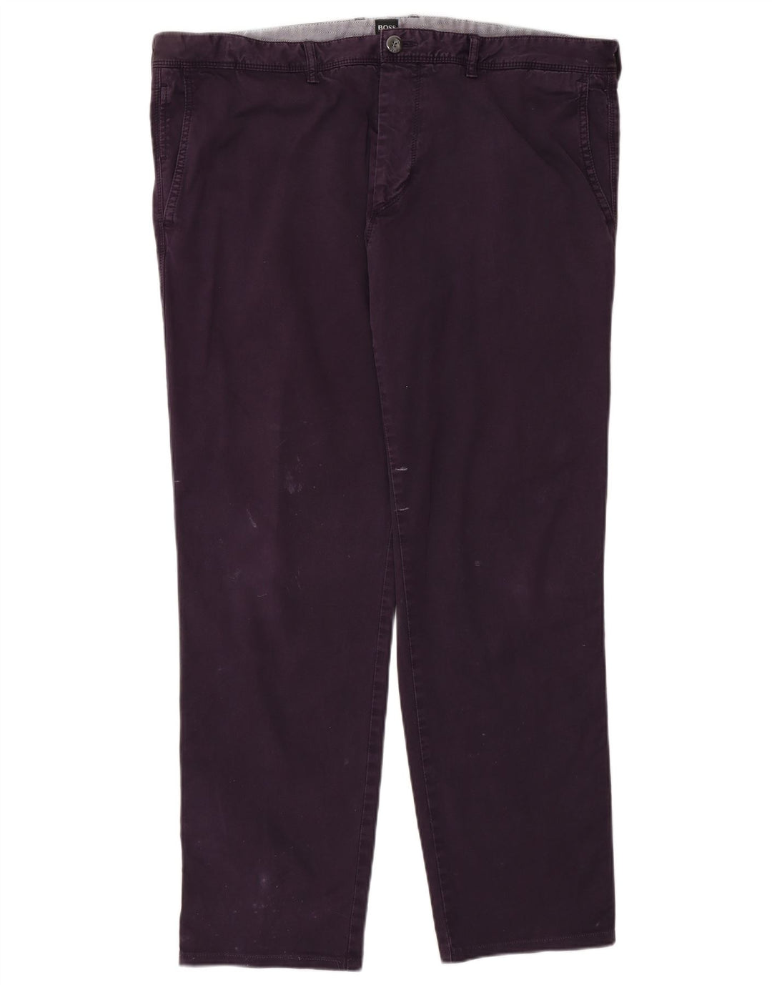 HUGO BOSS Pantalón chino recto de corte regular para hombre W38 L30 Púrpura
