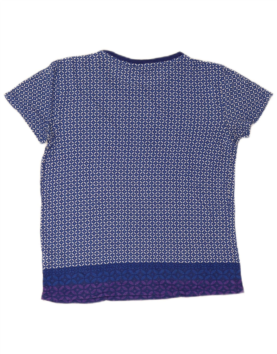 Ralph Lauren Camiseta para mujer Top UK 10 Small Blue Ikat Linen