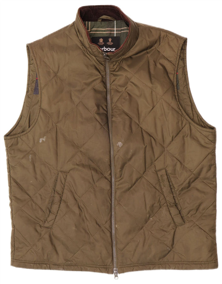 Chaleco acolchado Barbour para hombre UK 42 XL Poliamida caqui