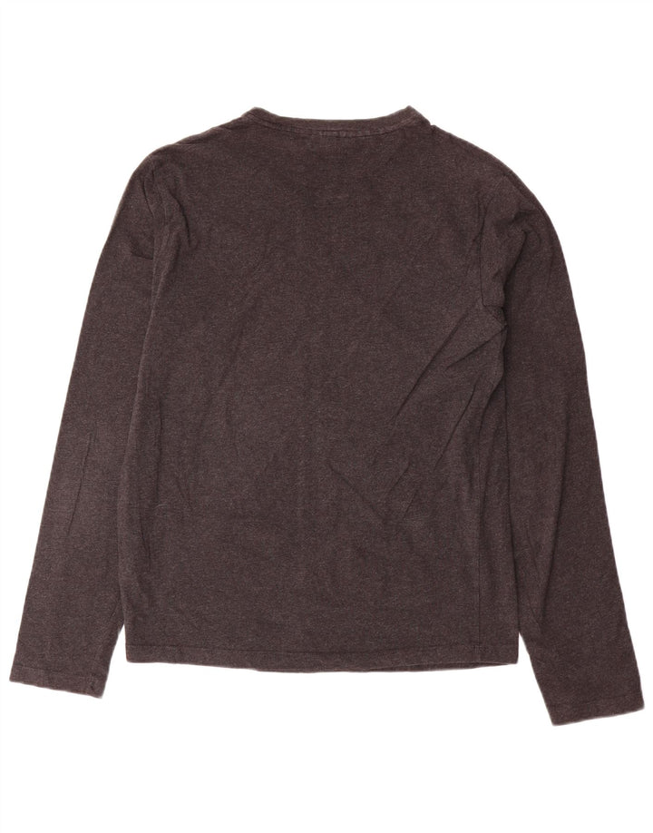 Trussardi Jeans Mujer Top Manga Larga UK 42 Algodón Gris Medio