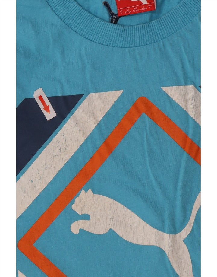 Puma - Camiseta gráfica para hombre, talla grande, color azul