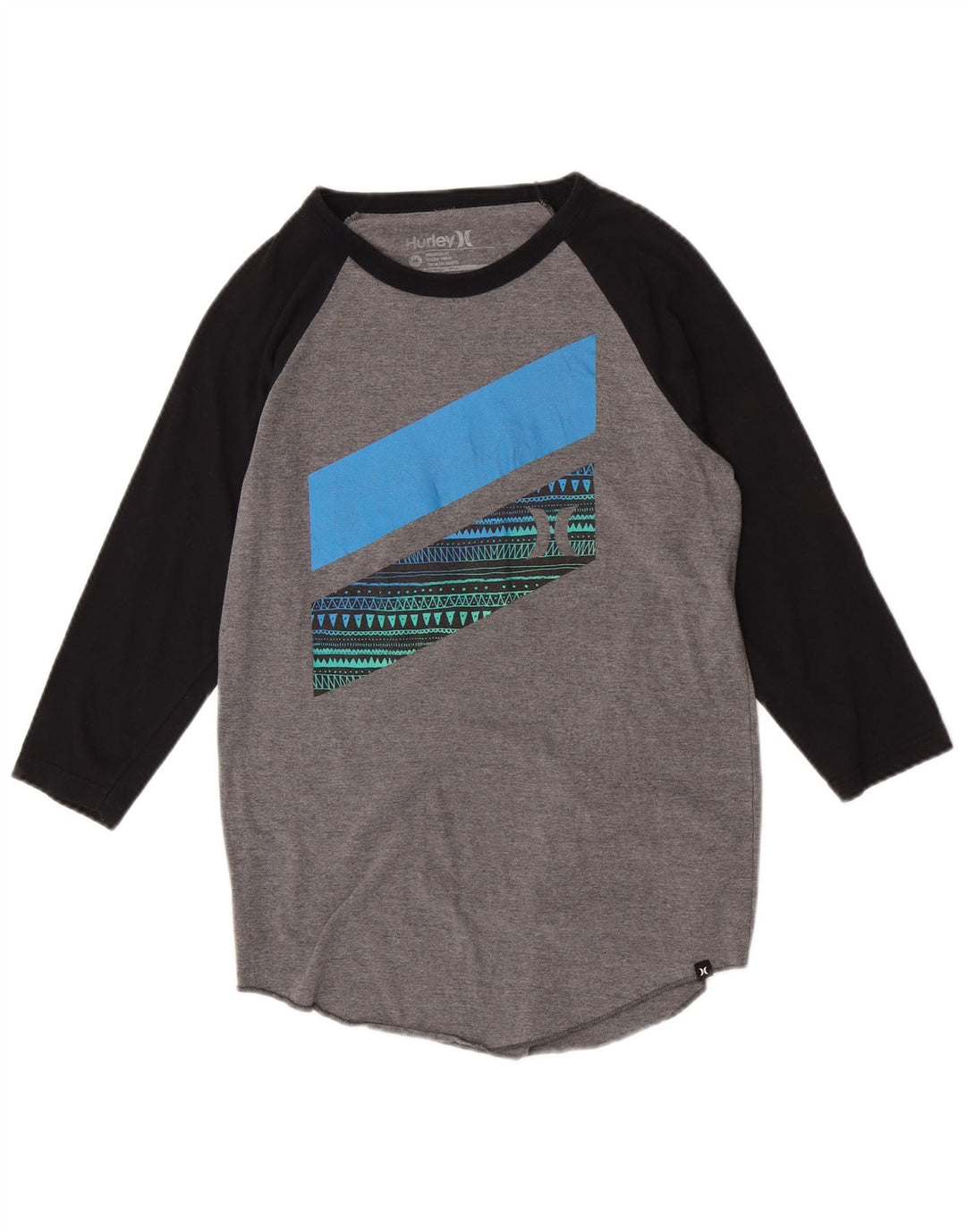 Hurley Camiseta gráfica de ajuste premium de manga larga para niños 15-16 años Gris medio