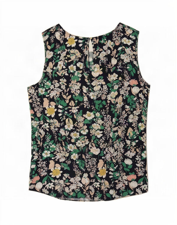 Oasis Blusa sin mangas para mujer Top UK 40 Medium Multicolor Floral