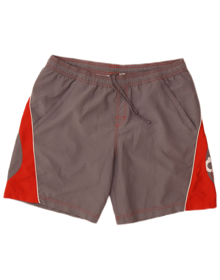 ADIDAS Mens Graphic Swimming Shorts Large  Grey Colourblock Polyester