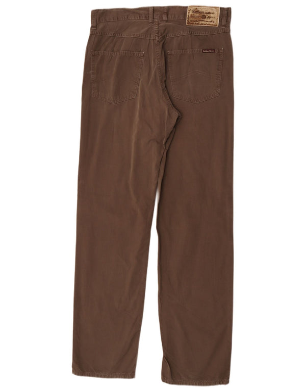 Marlboro Classics Pantalones casuales rectos para hombre W34 L34 Marrón