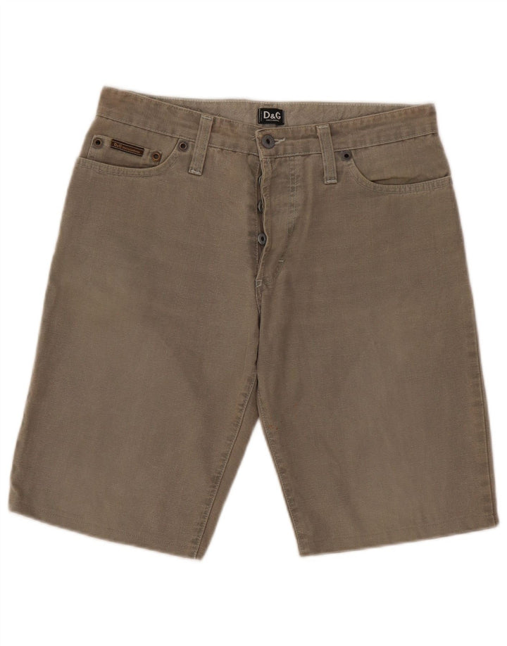 Dolce & Gabbana Shorts Vaqueros Hombre W32 Algodón Gris Medio
