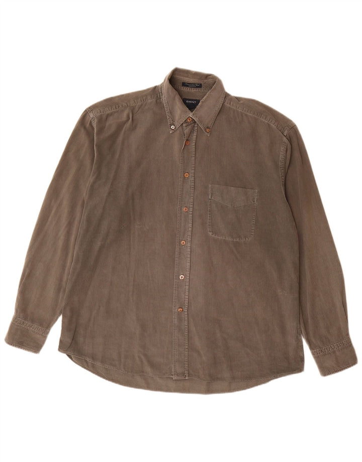 Gant Camisa Regular Fit De Pana Para Hombre XL Algodón Gris
