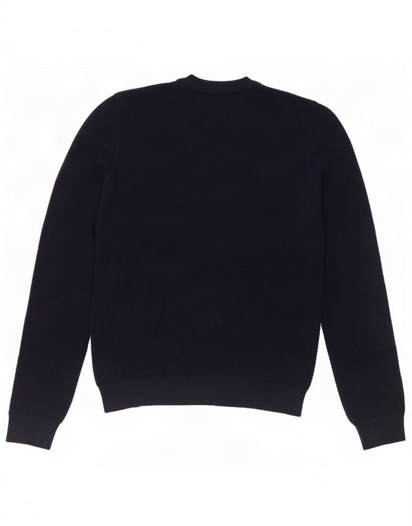 Farah Mens Modern Fit Crew Neck Jumper Sweater XL Azul Marino Algodón